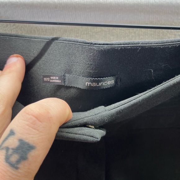 Maurices Straight Leg Black Dress Pants Womens 11/12 Stretch Casual Office 1967 - Picture 2 of 10